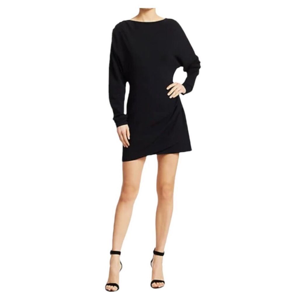 A.L.C Greer Long Sleeve Mini Dress Black Size 4 EUC A01